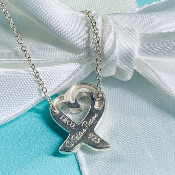 Authentic Tiffany & Co loving heart Picasso .925 sterling silver 16”  box nice - Picture 8 of 8